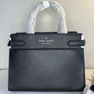 NWT ♠️ Kate Spade Staci Medium Satchel Crossbody In Black